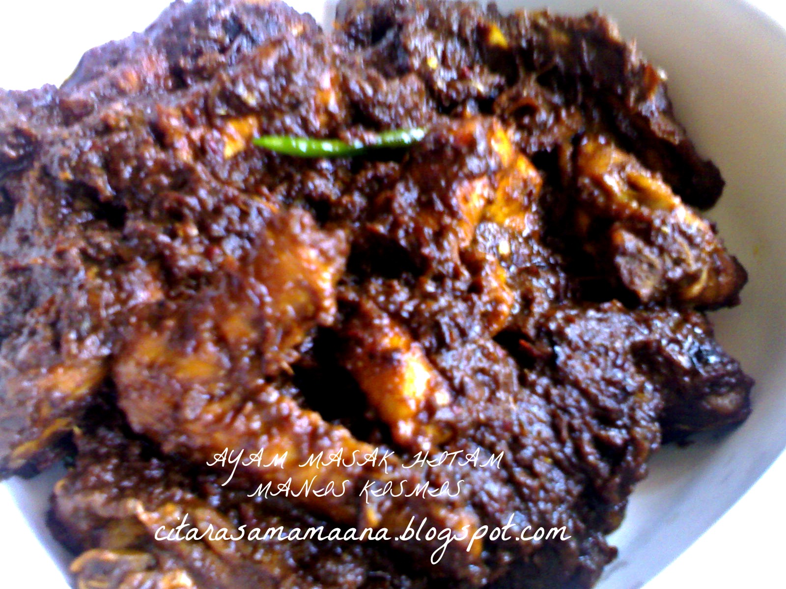 .: AYAM MASAK HITAM MANIS KISMIS