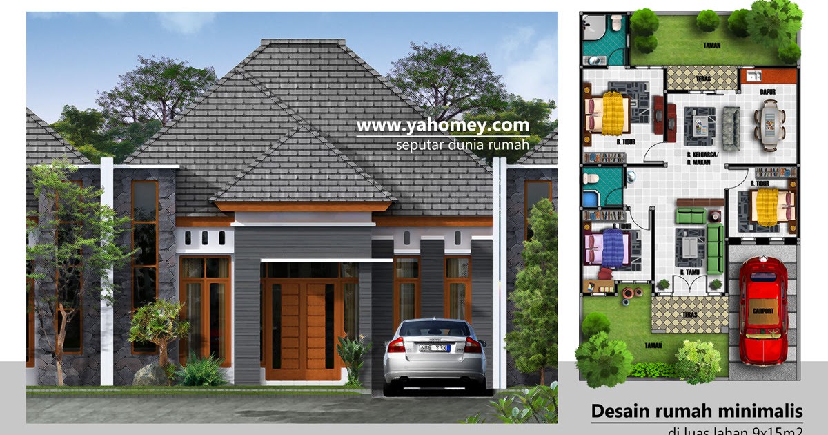  Desain  Rumah Dot Rumah Minimalis  Ukuran 9x15