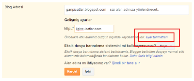 2013 Blogger Domain Yönlendirme