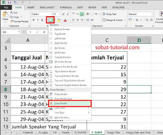 Cara Menghilangkan Garis Kolom di Excel