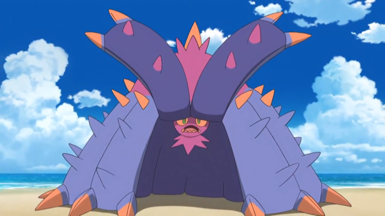 Toxapex Roxo Anime Pokémon