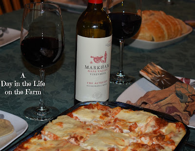 Lasagna with Wine