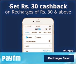 Free Rs.30 Cashback on Mobile Recharge of Rs.30 at Paytm (New User Only) - www.codertrick.com