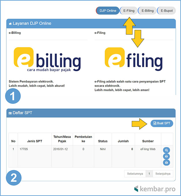 Lapor SPT Tahunan via eFiling DJP Online