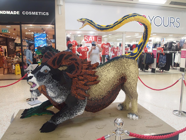 The Chimera - Mythical Beasts LEGO statue at The Mall, Luton 