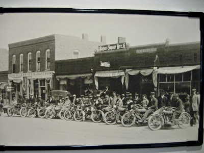 Early 1900s Motorcycle Gathering