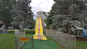 big slide set up on the Town Common