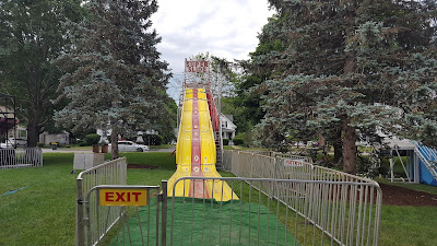 big slide set up on the Town Common