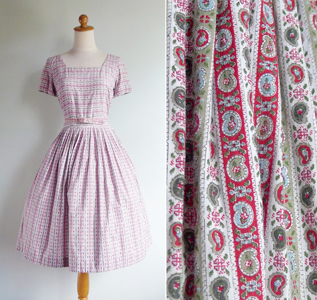 vintage 1950's or 1960's cotton day dress