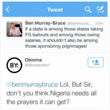 Nigeria's problem is not prayer - Sen. Ben Bruce