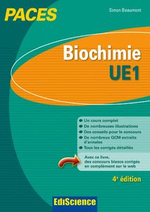 Télécharger Livre Gratuit Biochimie -UE1 PACES - Manuel, cours + QCM corrigés pdf