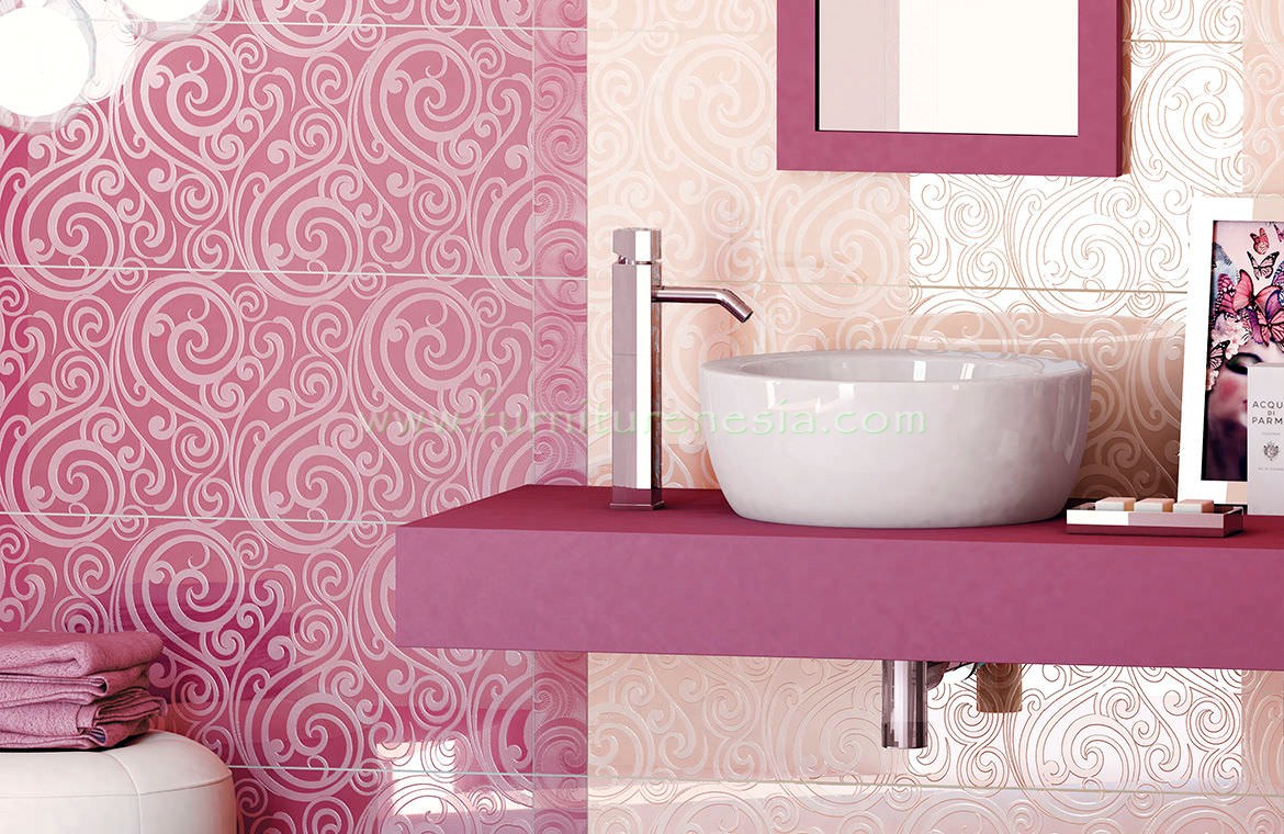 Keramik  Lantai Kamar  Mandi  Warna  Pink  Desain Rumah 