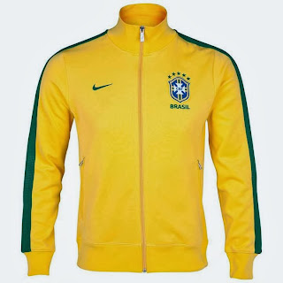 Jaket Grade Ori Nike Brazil Kuning Authentic 2013/2014