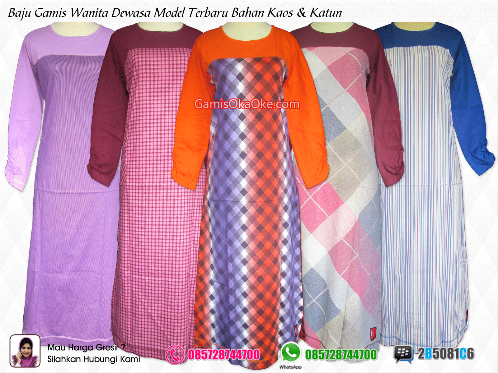 Baju Gamis Modern Model  Terbaru  Terlaris Bahan Kaos 