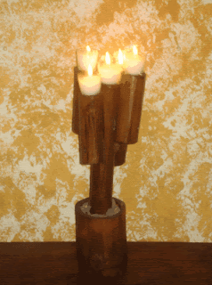 "Candelabro con Bambú"