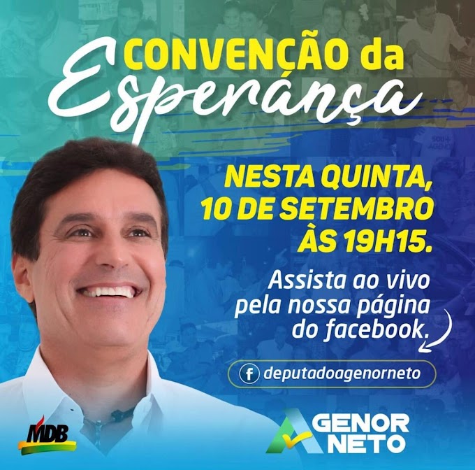 MDB DE IGUATU FAZ CONVENÇÃO NESTE DIA 10, PARA HOMOLOGAR OS NOMES DOS PRÉ CANDIDATOS A PREFEITO E VICE PREFEITO