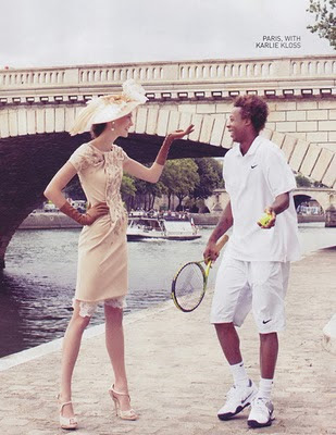 Gael Monfils with Girlfriend