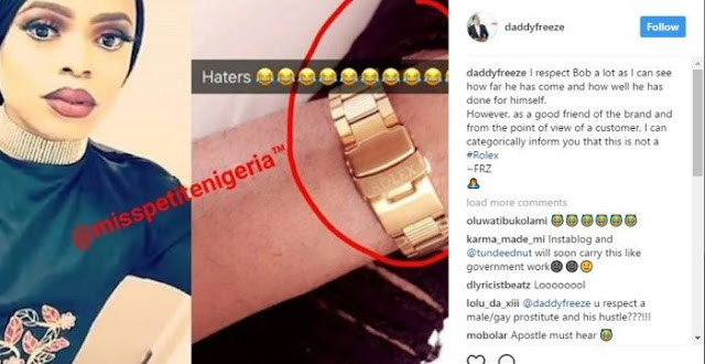 “You are a stupid he-goat” — Bobrisky comes for Daddy Freeze