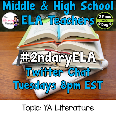 Join secondary English Language Arts teachers Tuesday evenings at 8 pm EST on Twitter. This week's chat will be about young adult literature.