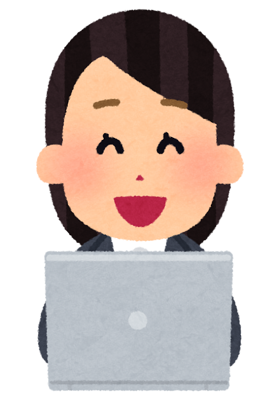 いろいろな表情のパソコンを使う会社員のイラスト 女性 かわいいフリー素材集 いらすとや