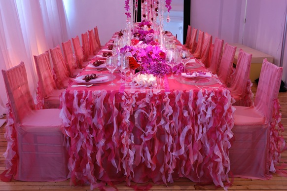 Touches of burlap fabric ie using a table runner can do the job and look