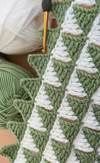 Square Crochet Wedge Stitch With Chart For Beginners