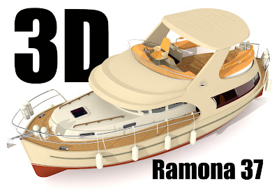 jacht Ramona 37: galeria 3D anaglif cross view red cyan obrazy 3d okulary3d