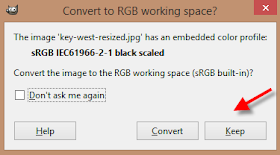 GIMP RGB converstion