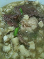 Flour rice with mutton in soup!