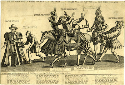 Riding of the Ass - satirical print from England