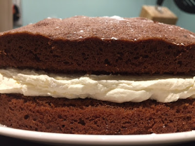 Chocolate Sandwich Cake side view