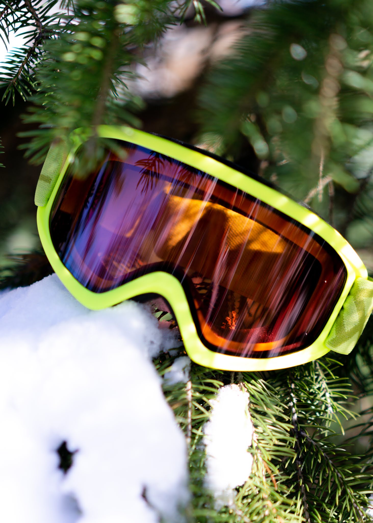 Green Bolle Ski Goggles for Winter Sports