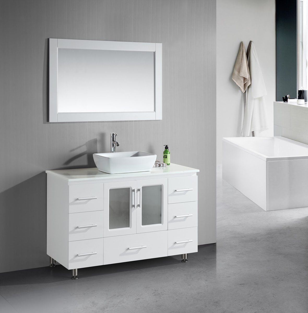 white bathroom vanity Design-Element-Stanton-48-White-Bathroom-Vanity-Vessel-Sink.