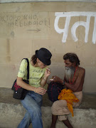 In this picture i am smoking marijuana with baba. In Indian city Varanasi in .