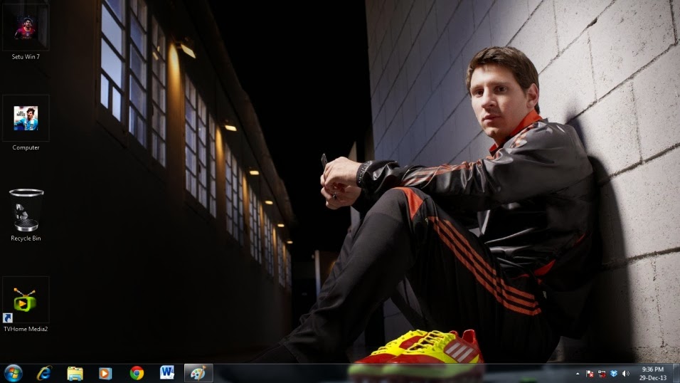 Use Messi Barcelona theme for desktop