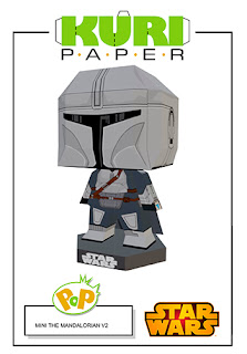 Kuri Paper - Funko Pop Mini The mandalorian V2 papercraft