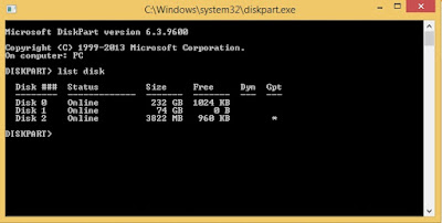 cmd diskpart window