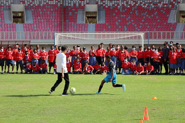 Peluncuran Papua Football Academy (PFA) Oleh Presiden RI Joko Widodo Dihadiri Pangkoarmada III