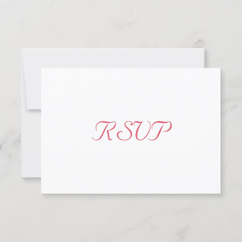 Custom Simple Elegant Party RSVP Invitation Card