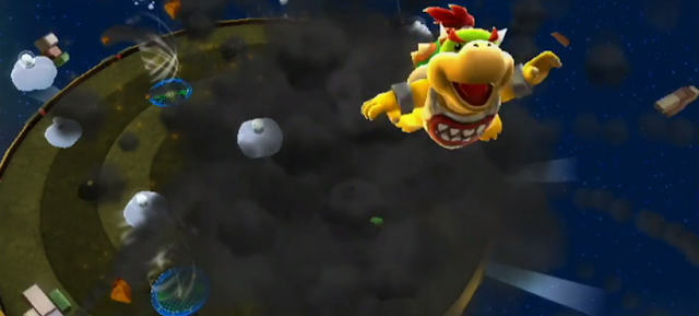 Super Mario Galaxy 2 Bowser Jr. Boomsday Machine defeated explosion blasting off again