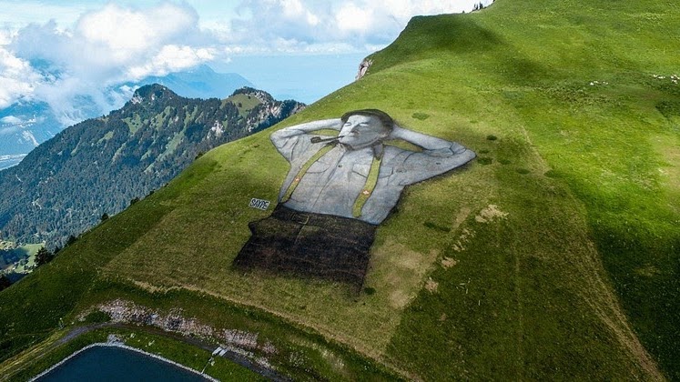 Monumentales obras de arte en las montañas de Francia y Suiza