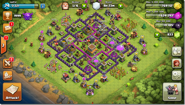  Berbicara Clash Of Clans tentunya kita akan menemukan sebuah desa atau Village Base TH 7 Terbaik dan deretan terkuat clash of clans