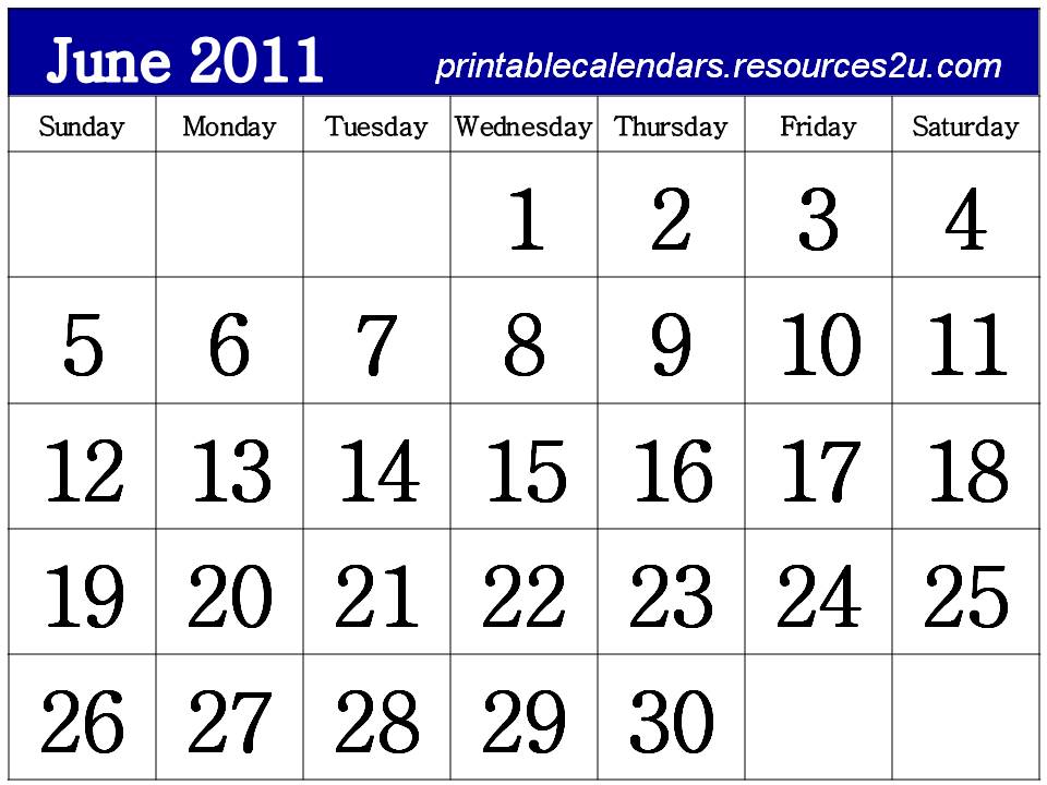 calendar 2011 june. Free Calendar 2011 June to