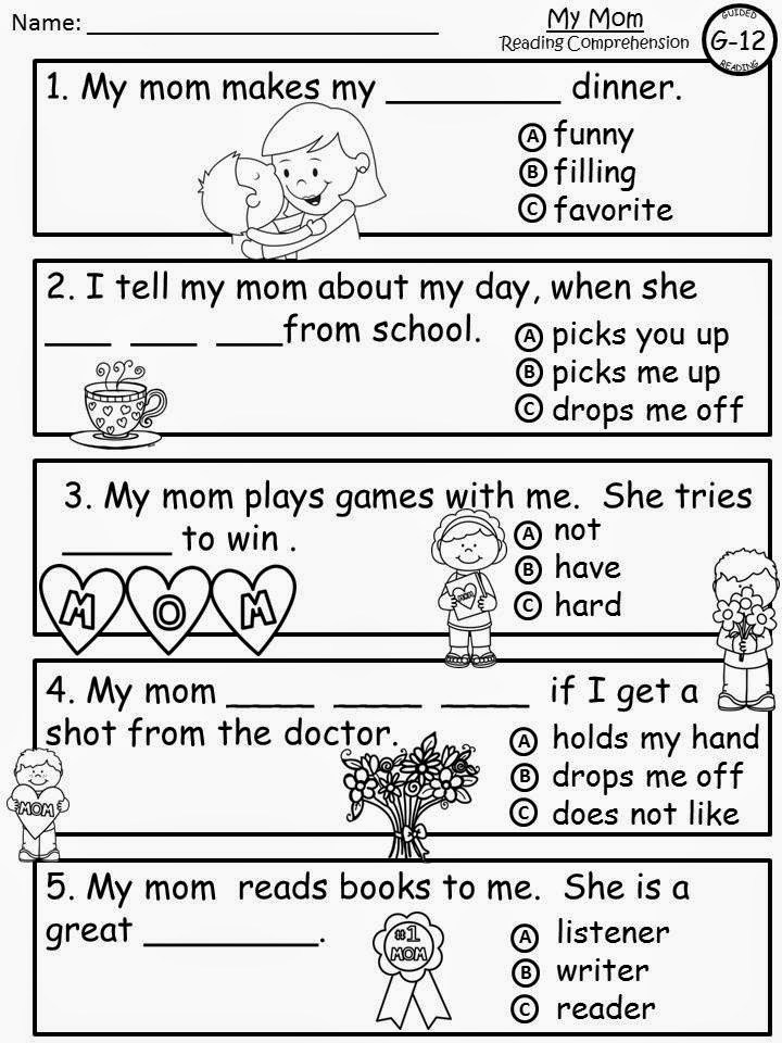 http://www.teacherspayteachers.com/Product/A-FREEBIE-Mothers-Day-ThemeMy-Mom-Level-G-12-Guided-Reading-Book-1233085