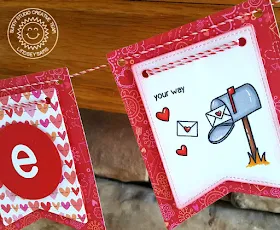 Sunny Studio Stamps: Sending My Love Valentine's Day Banner by Lindsey Sams.