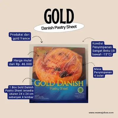 gold danish pastry sheet