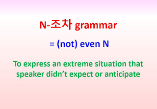 N-조차 grammar = (not) even …~ “not only the others but also the primary one”