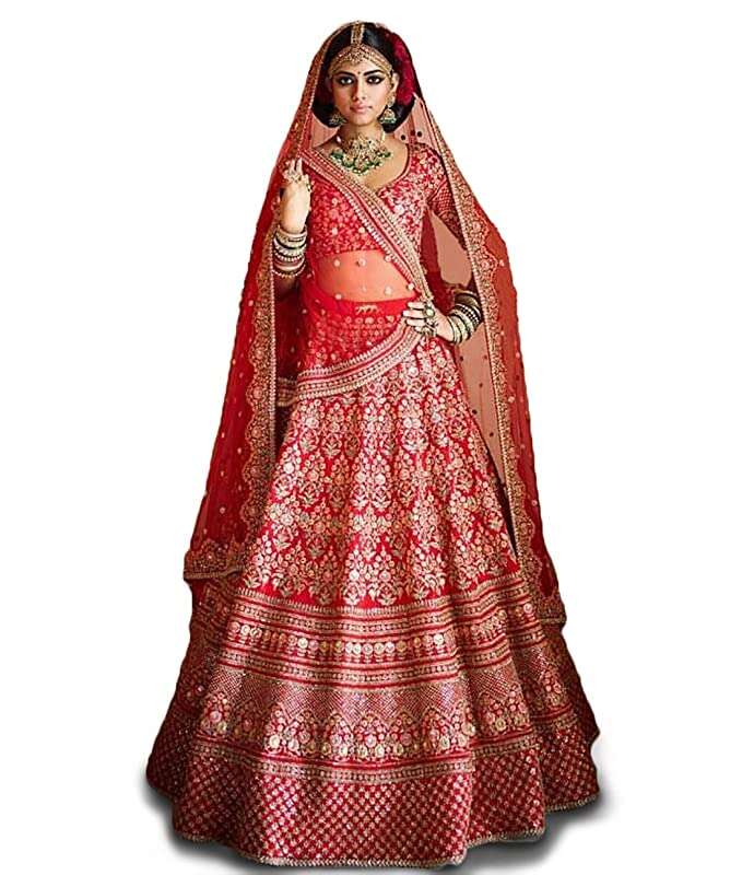 Traditional Red Bridal Lehenga Designs