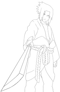 Japanese anime coloring pages of Naruto