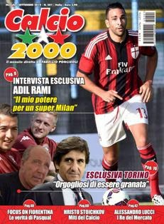 Calcio2000 201 - Settembre 2014 | TRUE PDF | Mensile | Sport | Calcio | Schemi
Calcio 2000 è una rivista sportiva italiana, fondata nell'agosto del 1997. Si occupa di calcio, ovvero del Campionato italiano (in particolare della Serie A), e di tutto il calcio internazionale, sia livello di club che di rappresentative nazionali.
Artefice del successo della rivista, che fu in poco tempo palpabile, Marino Bartoletti, responsabile anche della rinascita del Guerin Sportivo una decina d'anni prima.
A partire dal secondo numero, per incentivare all'acquisto allegò alla rivista un album con le figurine che rappresentò un traino fondamentale per il successo di Calcio 2000.
Bartoletti firmò anche una rubrica della posta seguitissima e ricca di spunti, e grazie alla collaborazione di Carlo F. Chiesa rese Calcio 2000 un vero e proprio archivio del calcio mondiale, con informazioni, speciali, reportage e statistiche curatissimi relativi alla storia di mondiali, europei, pallone d'oro, campionato, tornei, classifiche e premi individuali di ogni genere.